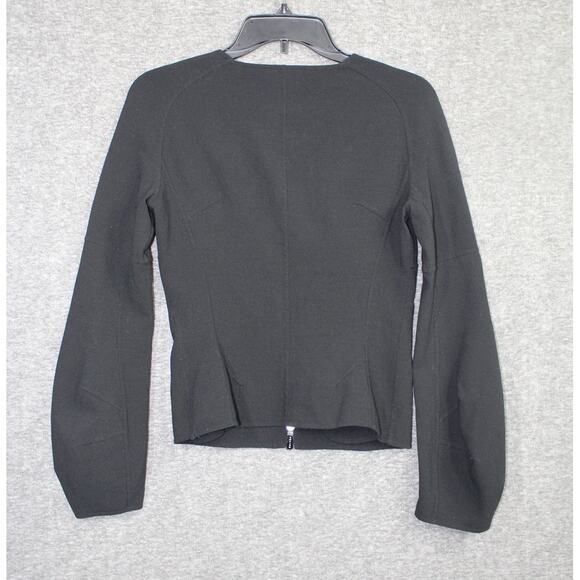 CELINE Finition Main Wool Black Size 38 Zip Long Sleeves Blazer Jacket - Picture 2 of 5